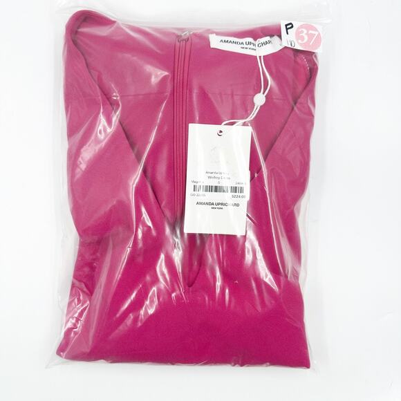 Amanda Uprichard Winfrey Mini Dress in Magenta Pink Aline GO-22055 NEW XS XSMall - Picture 5 of 6